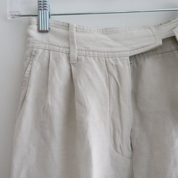 ARITZIA WILFRED Kafka Linen Blend Cropped Cargo Pants in Cream Neutral Size US 0 - Picture 5 of 15